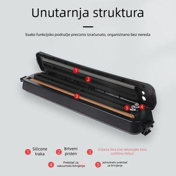 Baizi vrećica za vakuumsko pakiranje, prozirna, prehrambena kvaliteta, vakuumsko zatvaranje za svježinu