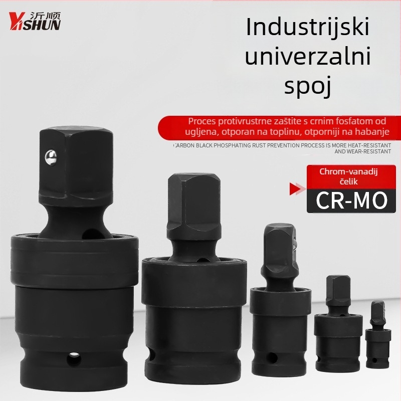 YiShun adapter za udarni ključ – teški skup konverzije za pneumatski i električni odvijač, kvadratni pogon, materijal 40 Chrome, fosfatni završni premaz