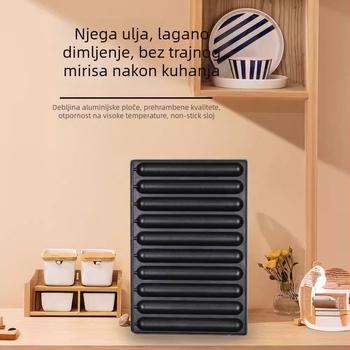 Kvadratna posuda za kobasice od legure – višenamjenska ploča od željeza, moderni minimalistički stil