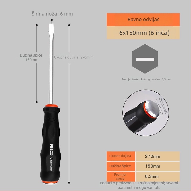 Set odvijača industrijske kvalitete od krom-karbonskog čelika, Strong Merchants