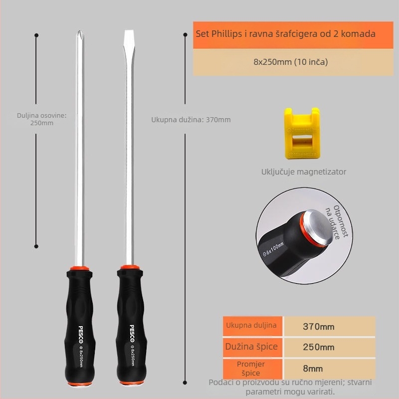 Set odvijača industrijske kvalitete od krom-karbonskog čelika, Strong Merchants