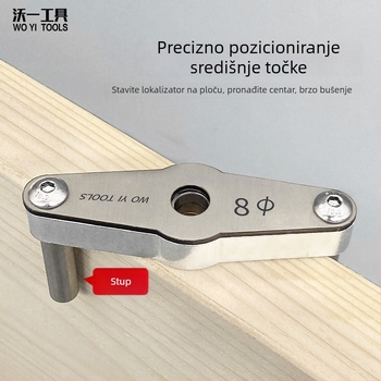 Woyi Tools Dijamantni alat za pozicioniranje za drvenu industriju – vodič za bušenje ravnih rupa s vertikalnim središnjim čepom