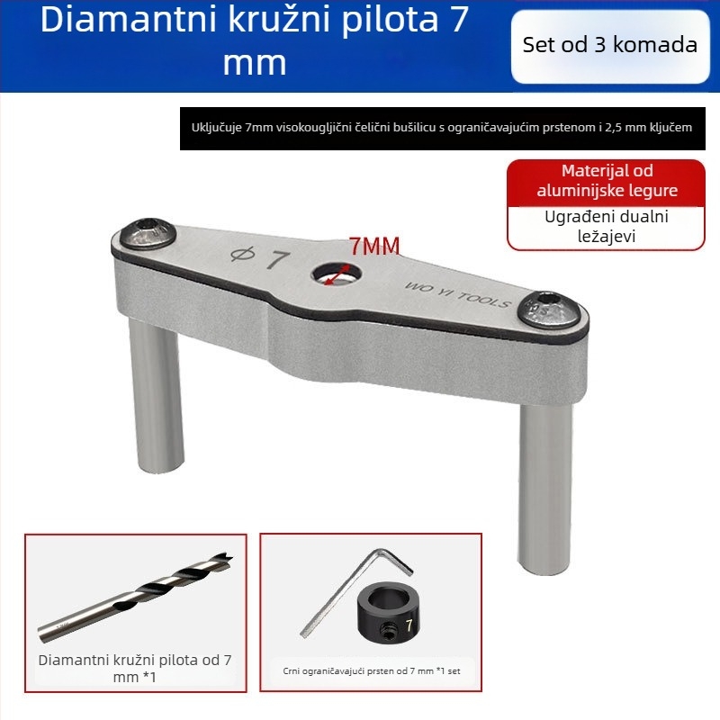 Woyi Tools Dijamantni alat za pozicioniranje za drvenu industriju – vodič za bušenje ravnih rupa s vertikalnim središnjim čepom