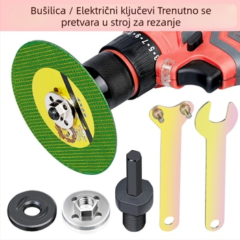 Petodijelni set dodataka za rotirajuću glavu za 100 mm kutnu brusilicu s pločom za pritiskanje i željeznom konstrukcijom