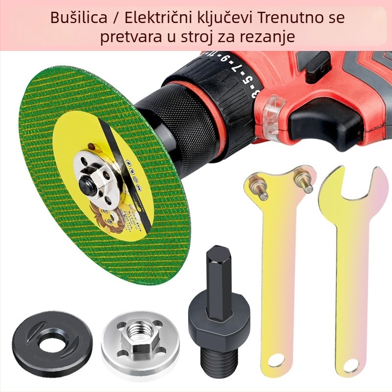 Petodijelni set dodataka za rotirajuću glavu za 100 mm kutnu brusilicu s pločom za pritiskanje i željeznom konstrukcijom