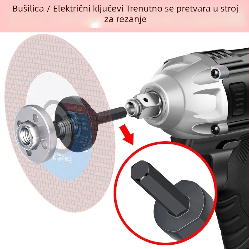 Petodijelni set dodataka za rotirajuću glavu za 100 mm kutnu brusilicu s pločom za pritiskanje i željeznom konstrukcijom