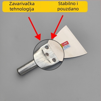 Špatula za žbukanje s drškom od željeza i nehrđajućeg čelika; serija: alati za žbukanje; primjena: žbukanje zidova, čišćenje)