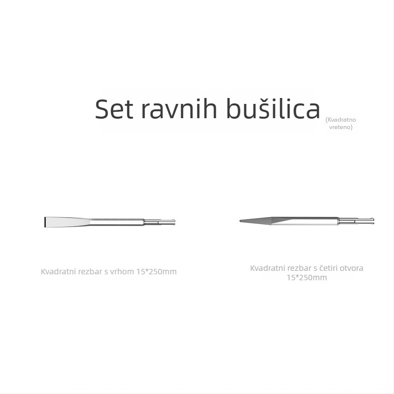 Xuxuan Set bušilica za čekić: twist i trokutasti vrtaci, otvor za zid, kvadratna i okrugla ručka, 3-djelni komplet čeljusti