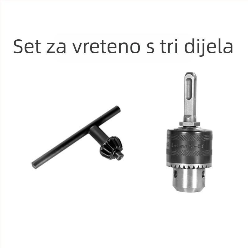 Xuxuan Set bušilica za čekić: twist i trokutasti vrtaci, otvor za zid, kvadratna i okrugla ručka, 3-djelni komplet čeljusti