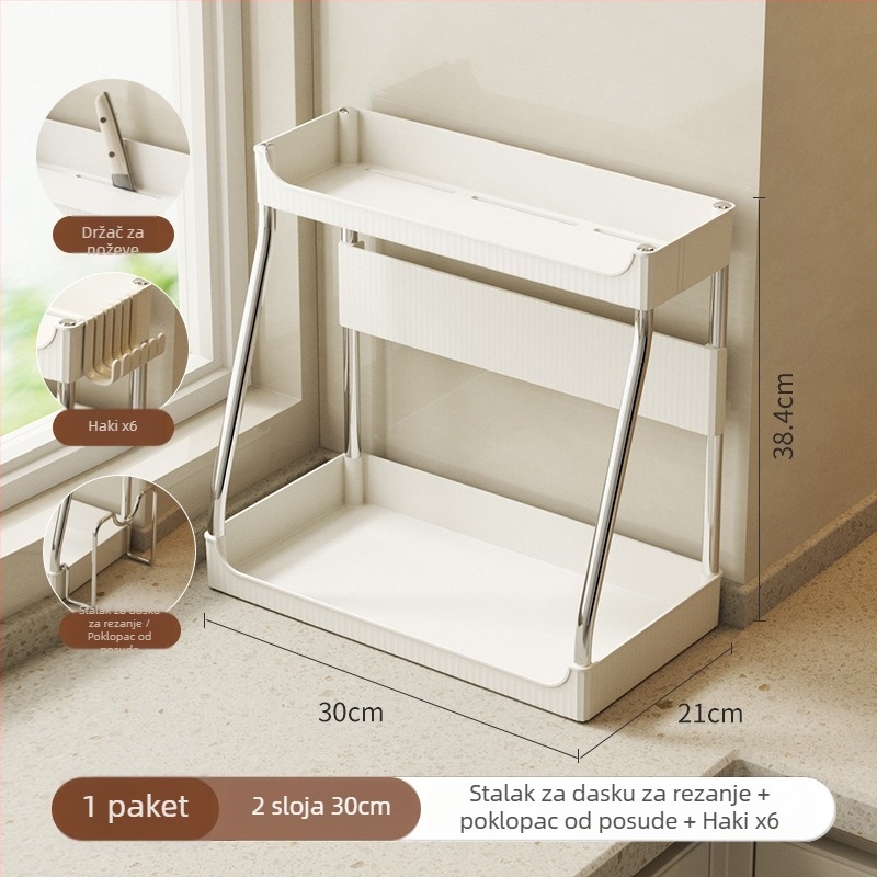 Višeslojni pokretni stalak za začine, PET materijal, kuhinja
