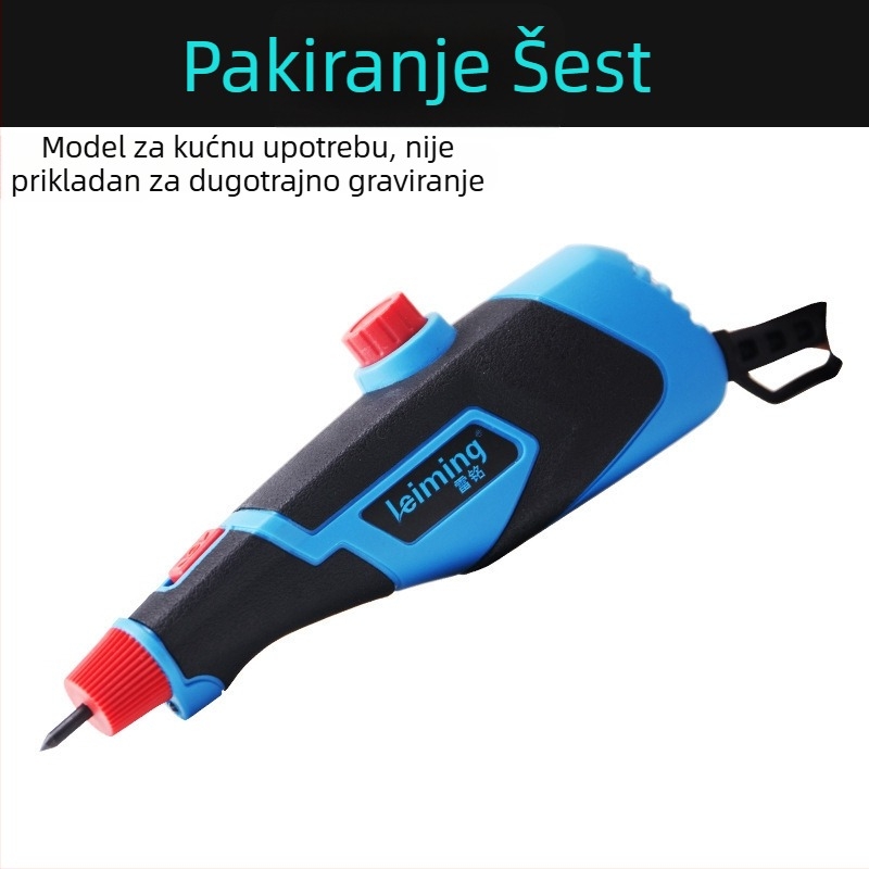 Malo električno gravirajuće pero za drvetarstvo, Tonglei, nehrđajući čelik, punjiva litijeva baterija, napon 50–250 V AC/DC