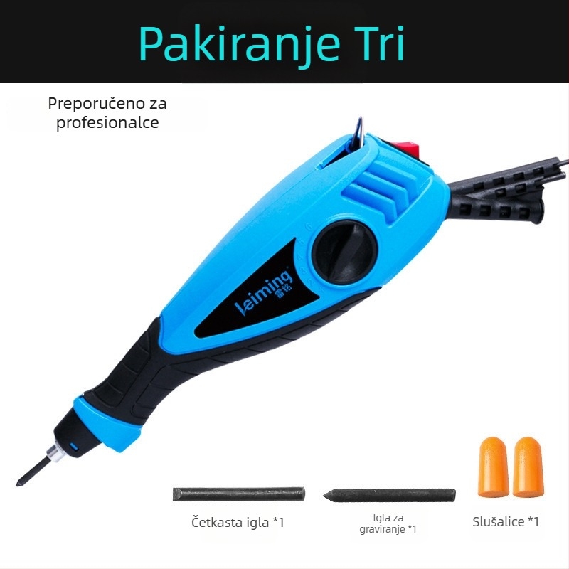 Malo električno gravirajuće pero za drvetarstvo, Tonglei, nehrđajući čelik, punjiva litijeva baterija, napon 50–250 V AC/DC
