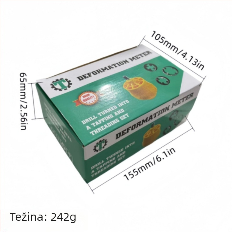 6-dijelni set die i tap za PVC/NPT, ručni, višestruke specifikacije, 60° konusni navoj za cijevi