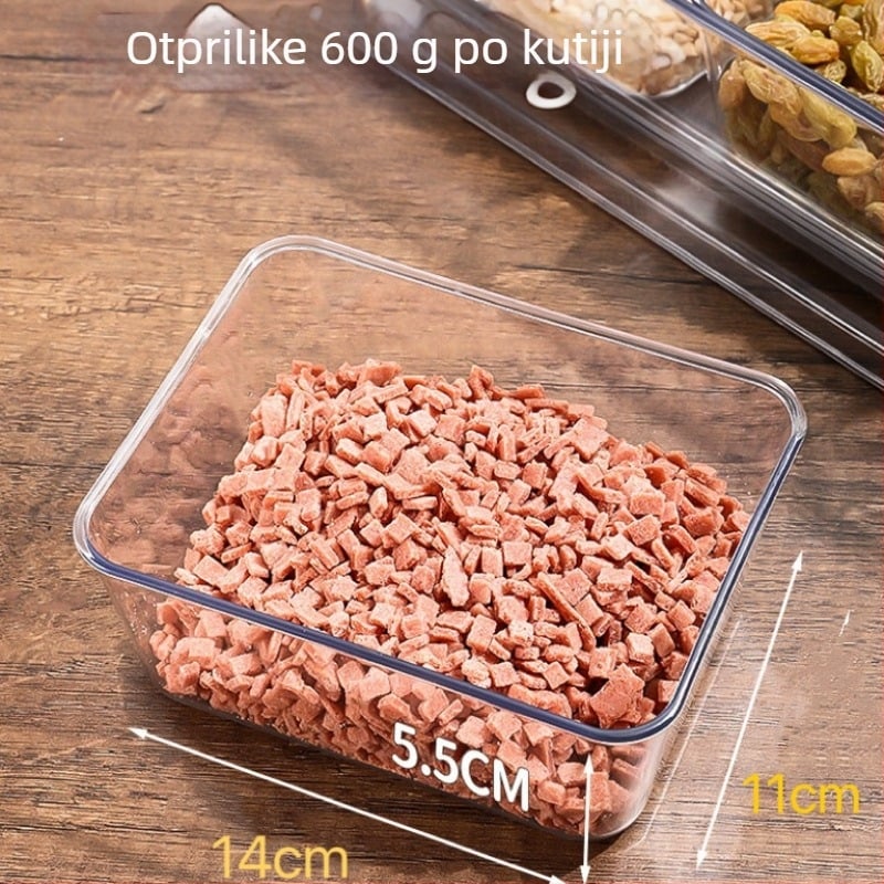 Kutija za Ice Powder sastojke, set alata za štand, kutija za začine, mala kutija za sastojke – set za prikaz voćne salate (plastika)