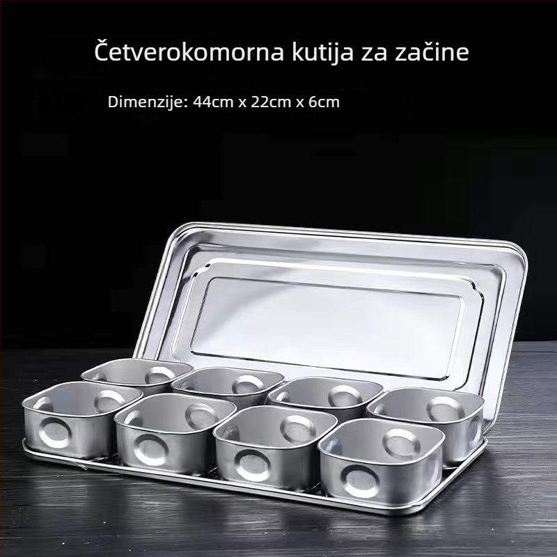 Kutija za Ice Powder sastojke, set alata za štand, kutija za začine, mala kutija za sastojke – set za prikaz voćne salate (plastika)