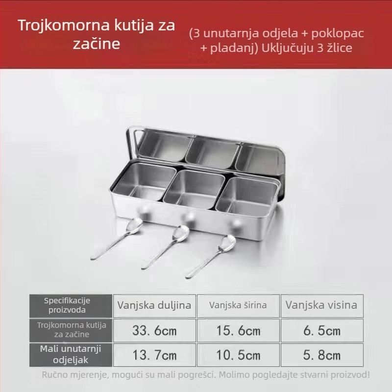 Kutija za Ice Powder sastojke, set alata za štand, kutija za začine, mala kutija za sastojke – set za prikaz voćne salate (plastika)