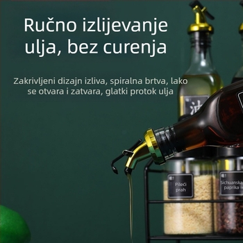 Jingda stakleni set za začine – suvremeni minimalistički stil, posude za tekuće začine, s otisnutim logom, mogućnost prilagodbe.