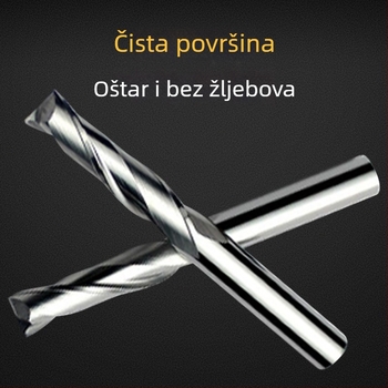 Koncna freza, dvostrano oštra volframov čelična freza za obradu drveta, akril, PVC i MDF, kompatibilna s strojevima za glodanje, marka Saitool