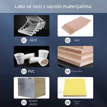 Koncna freza, dvostrano oštra volframov čelična freza za obradu drveta, akril, PVC i MDF, kompatibilna s strojevima za glodanje, marka Saitool