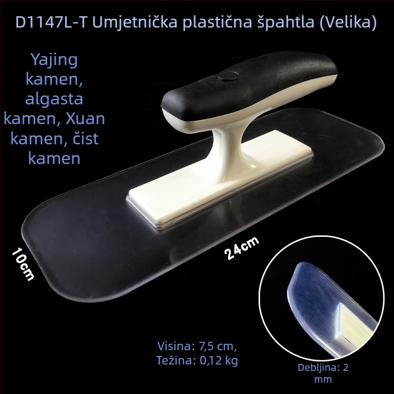 Plastična umjetnička prozirna špatula za struganje boje – ravni nož; Marka High class; Model Flat knife; Materijal Plastika; Primjena Struganje boje