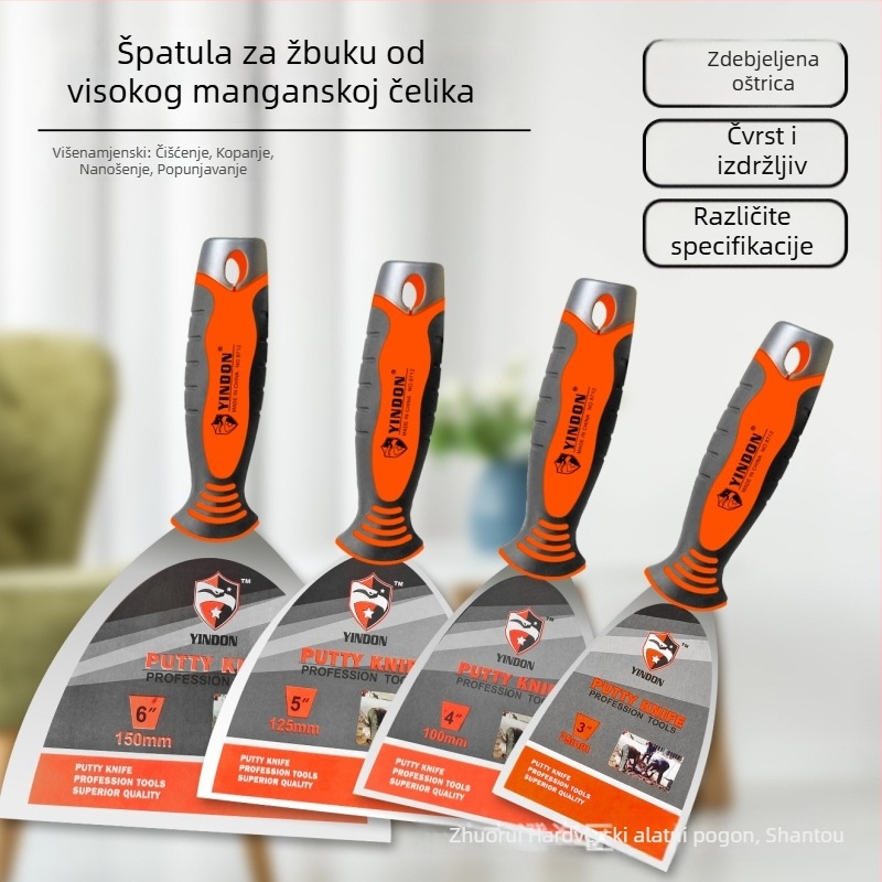 Špachtla za kit od nehrđajućeg čelika, ultra debela, s oglednim završnim slojem, Eagle Shield, model Putty Knife
