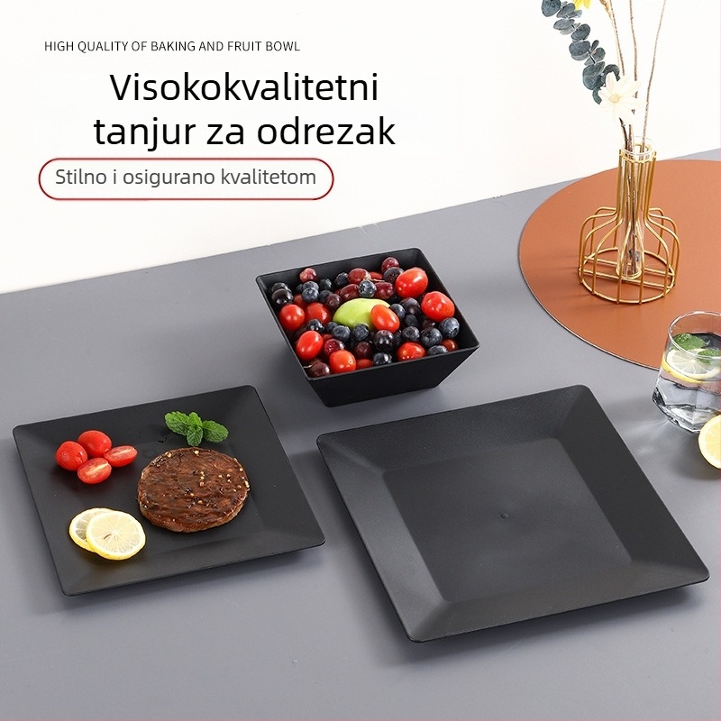 Plastična četvrtasta ploča – mat površina, jedinstven uzorak, nije prikladna za mikrovalnu pećnicu