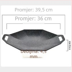 Maifan kamen grill tiganj za kampiranje - osmerokutni oblik, aluminijska legura, prenosni, neprijanjajući, lako se čisti