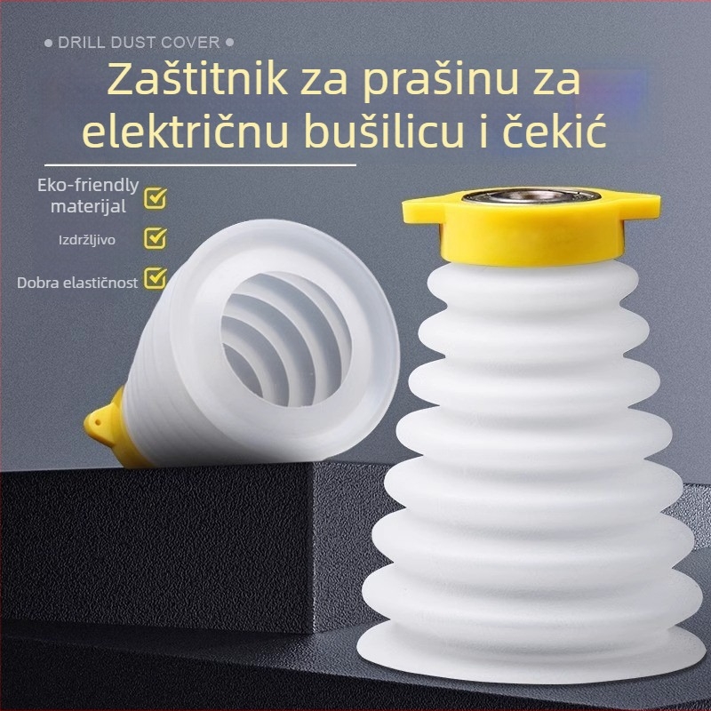 Prozirni štit za prašinu za čekić bušilicu – posuda za prašinu i usisivač prašine (Brand: Neck Strength)
