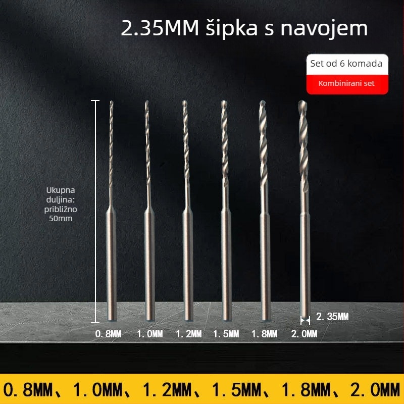 Vijčasti vrtaljka za drvo, produžena duljina, HSS, Unique marka