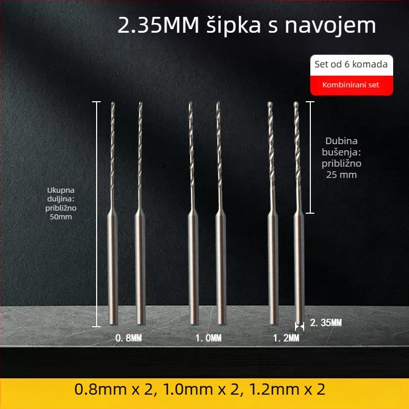 Vijčasti vrtaljka za drvo, produžena duljina, HSS, Unique marka