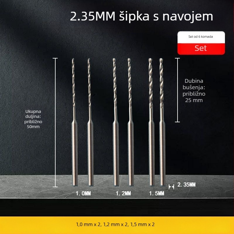 Vijčasti vrtaljka za drvo, produžena duljina, HSS, Unique marka