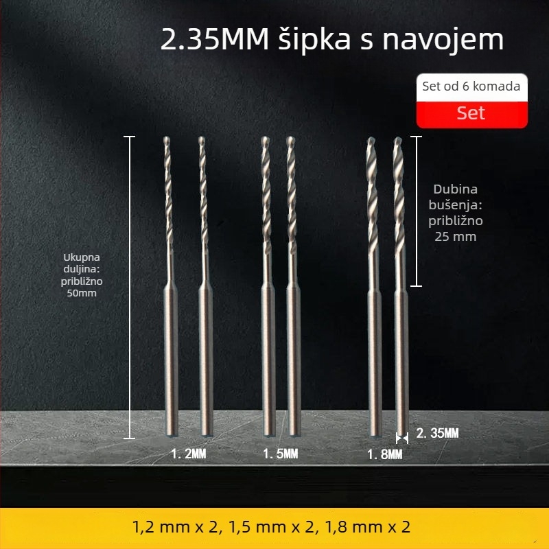 Vijčasti vrtaljka za drvo, produžena duljina, HSS, Unique marka