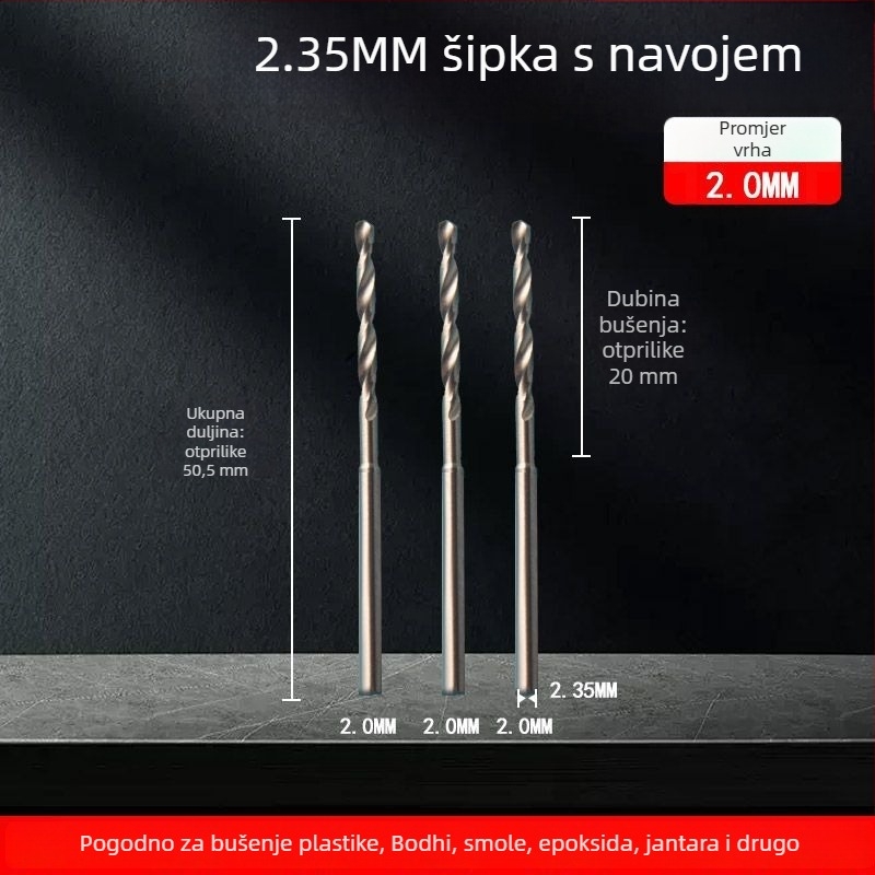 Vijčasti vrtaljka za drvo, produžena duljina, HSS, Unique marka