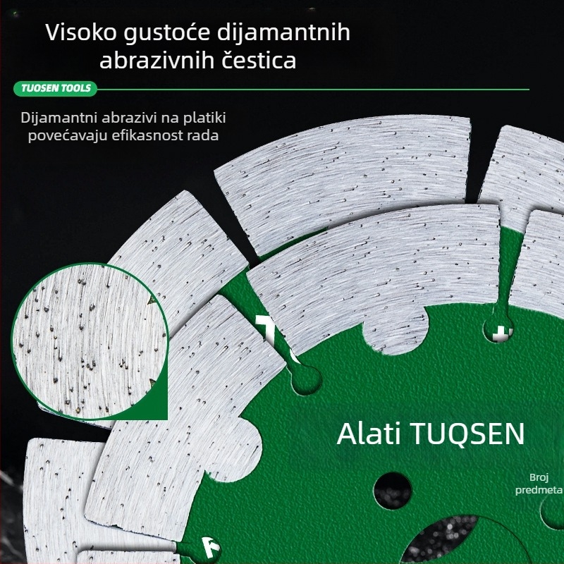 Tuosen dijamantni disk za rezanje pločica, kamena i betona – vruće presovan, sinteriran