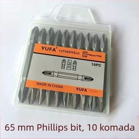 PH2 magnetski Phillips bit za električni odvijač (Phillips oblik; magnetni; kompatibilan s električnim odvijačem; visoka tvrdoća; visoko ugljični čelik)