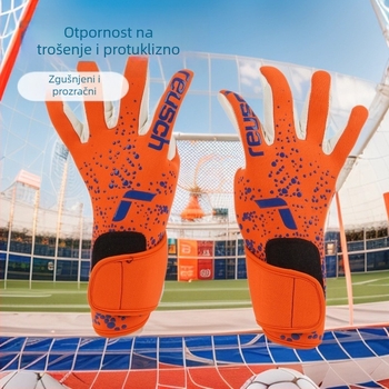 Rukavice vratara za nogometni trening, zaštita prstiju, protuklizno, izdržljiva guma