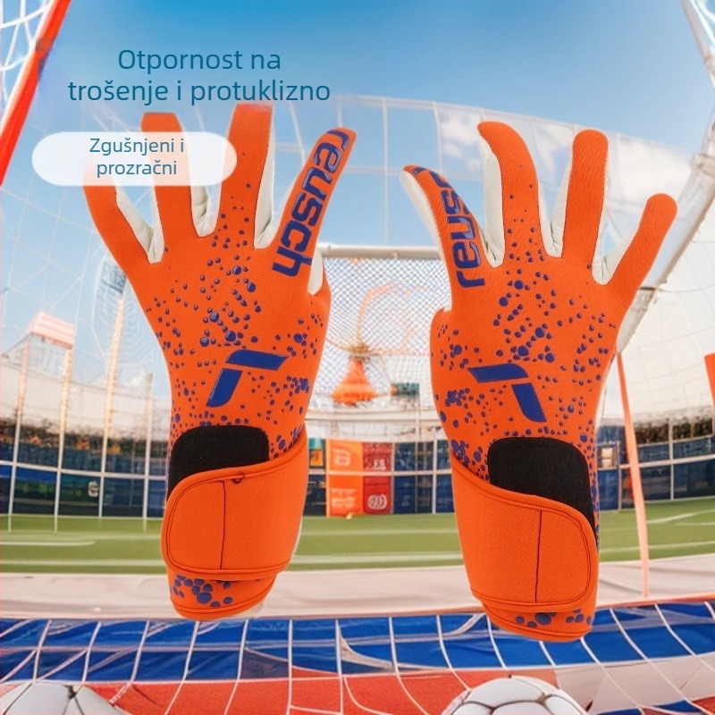 Rukavice vratara za nogometni trening, zaštita prstiju, protuklizno, izdržljiva guma