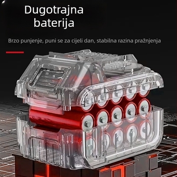 Bežični čekić-odvijač s pištolom – 3 funkcije (udar, uvrtanje, ravno bušenje), neprekidna regulacija brzine, trodjelna čeljusti, za kućnu upotrebu (drvo/metal/beton); četkasti motor, Li-ion baterija, 1 godina jamstva.
