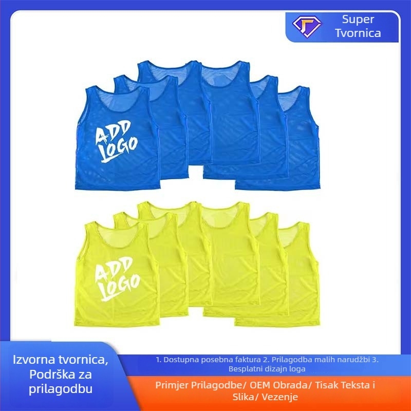 Prilagođene futballske trening prsluke s bambusovim vlaknom, unisex, za sve sezone, s mogućnošću prilagodbe