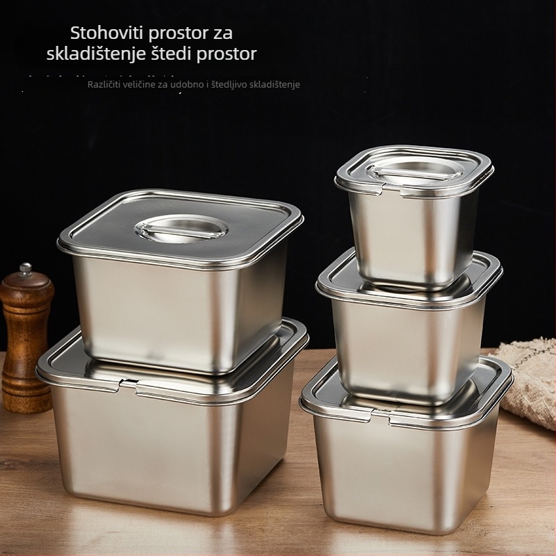 Bočica za začine od nehrđajućeg čelika s poklopcem, debeo i dublji dizajn, za tekuće začine i kuhinjsko skladištenje