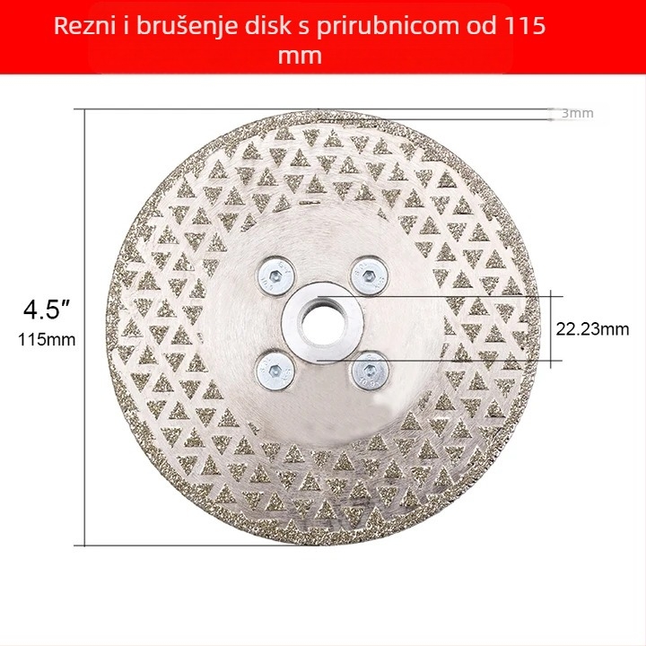 Dijamantni dvostrani brusni disk s M14 prirubom – elektropliran za obradu kamena