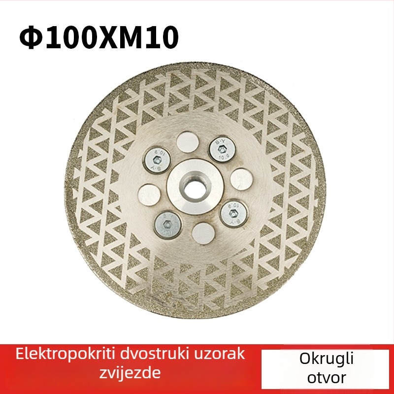 Dijamantni dvostrani brusni disk s M14 prirubom – elektropliran za obradu kamena
