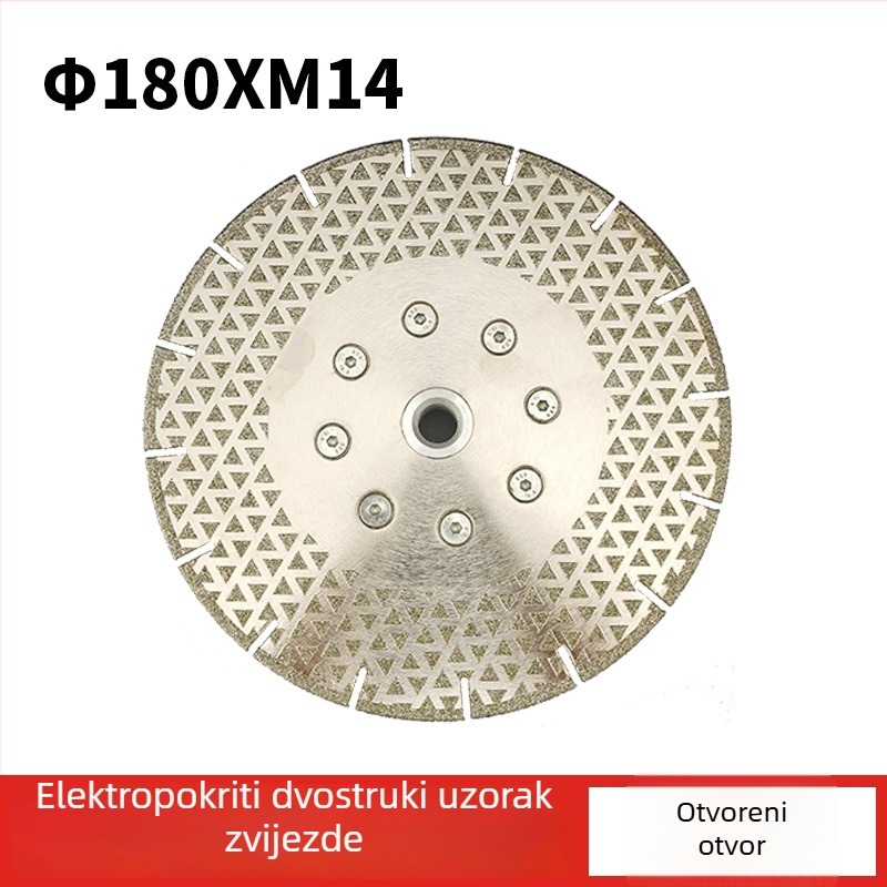 Dijamantni dvostrani brusni disk s M14 prirubom – elektropliran za obradu kamena