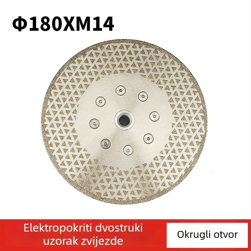Dijamantni dvostrani brusni disk s M14 prirubom – elektropliran za obradu kamena