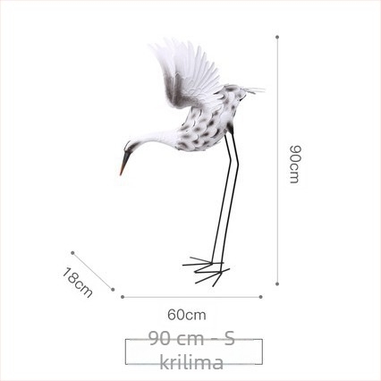 Stojeća skulptura crane, kineskog stila, od željeza, za vanjski vrt i ribnjak pejzažni dekor