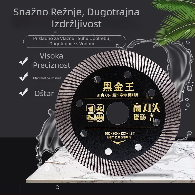 Dijamantni disk za rezanje keramijskih vitrificiranih pločica, alat za fasiranje, mokro i suho rezanje, Haowo