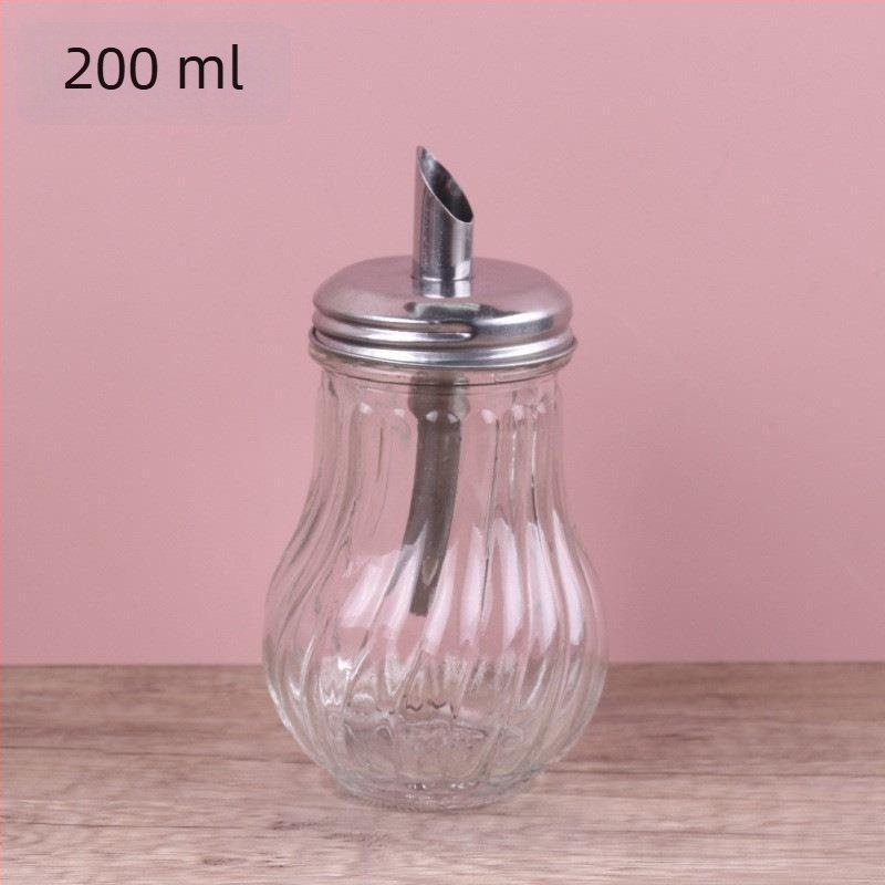 Kvadratna staklena boca za začine s doziranjem, prozirno staklo, mogućnost tiskanja logotipa