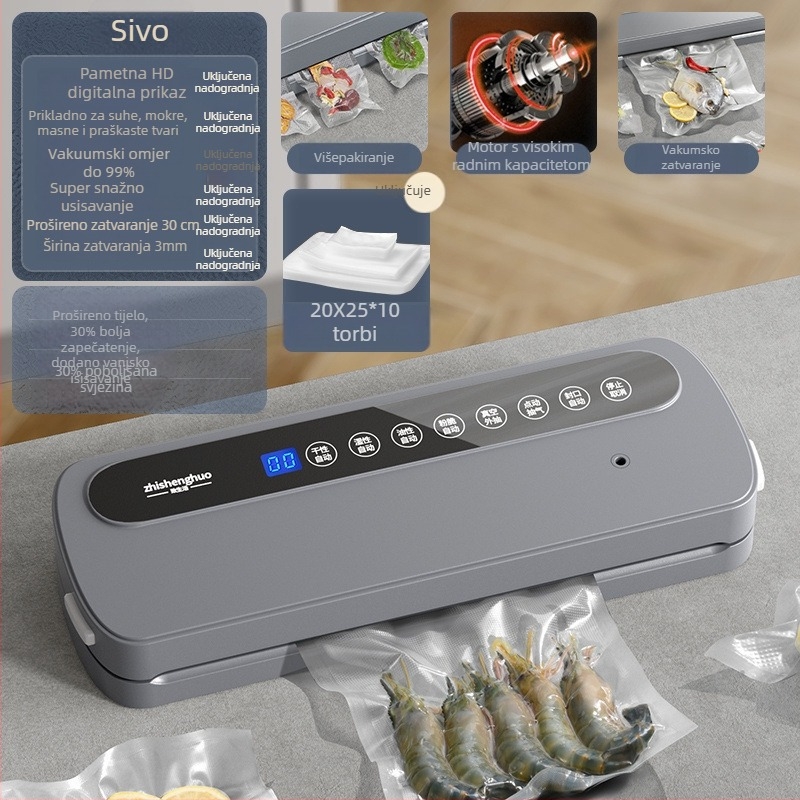 Kućni vakuumski stroj za pakiranje hrane, mokro i suho dvostruka upotreba, plastično brtvljenje