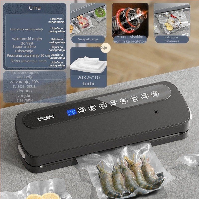 Kućni vakuumski stroj za pakiranje hrane, mokro i suho dvostruka upotreba, plastično brtvljenje