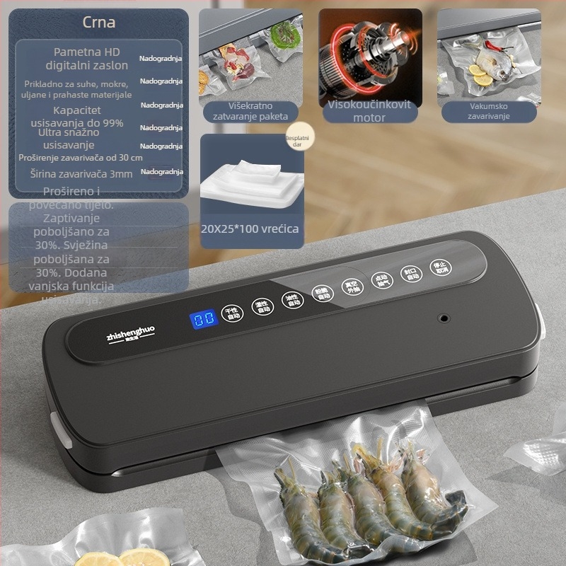 Kućni vakuumski stroj za pakiranje hrane, mokro i suho dvostruka upotreba, plastično brtvljenje